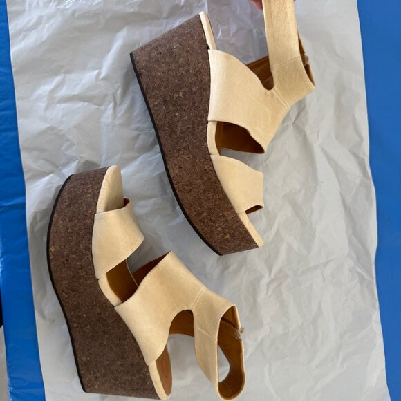 COCLICO Max Tan Platform Sandals with Wedge Heel - Picture 5 of 10